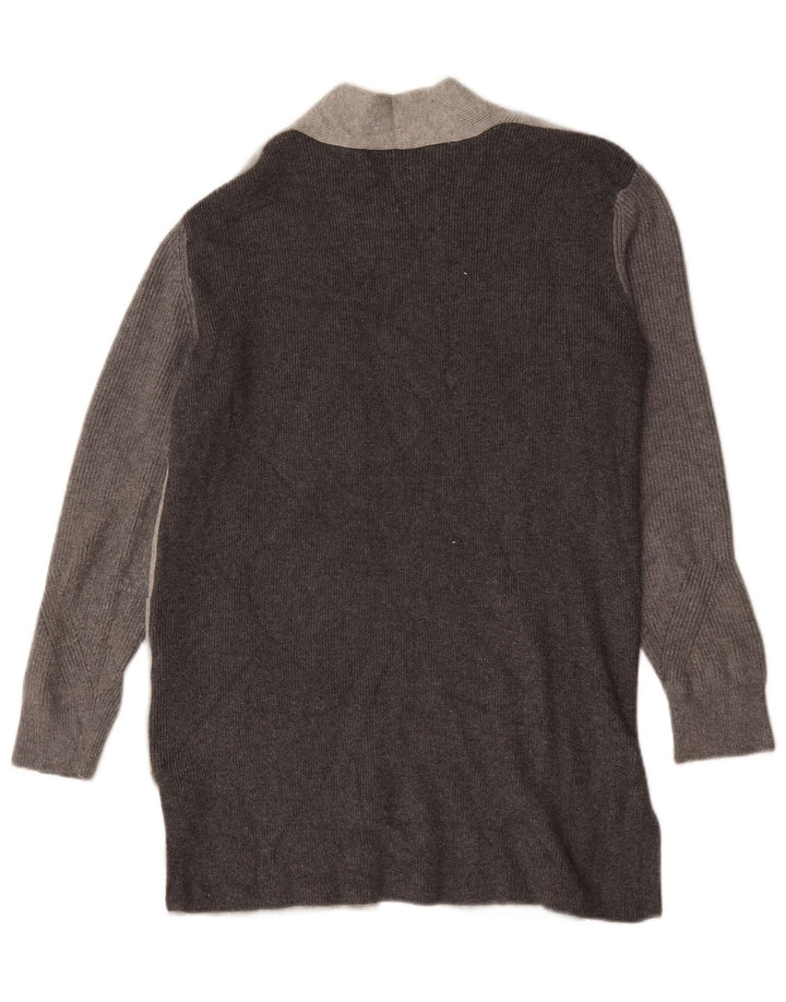 Marks & Spencer Dame Longline Cardigan Sweater UK 12 Medium Grey