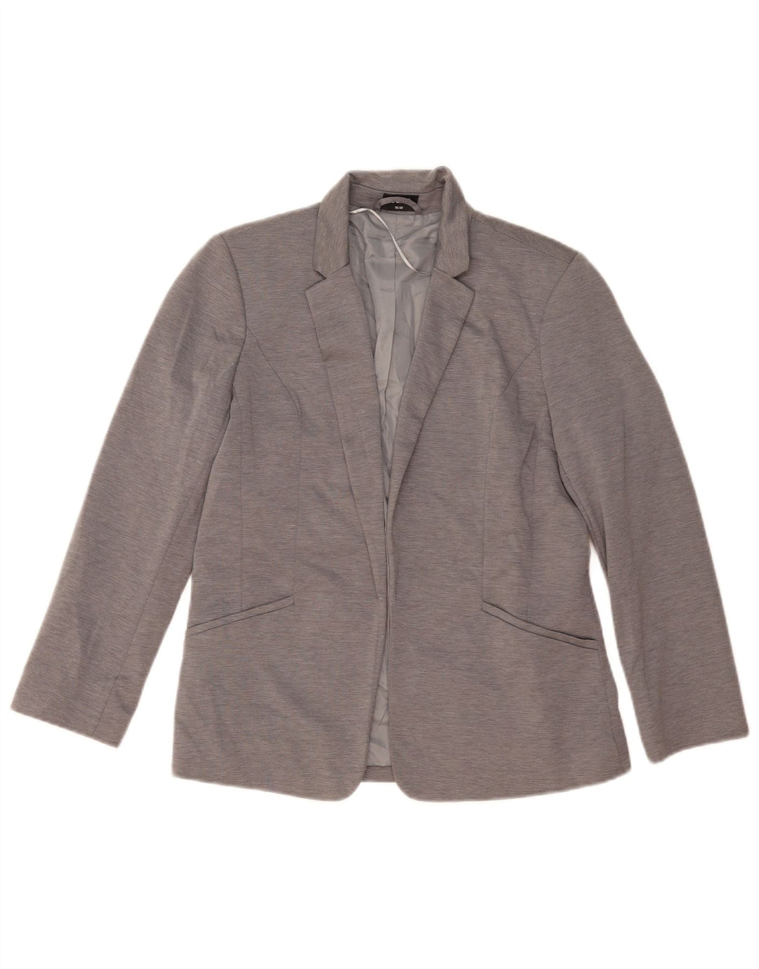Oasis Womens Open Blazer Jacket UK 10 Small Grey Pinstripe Polyester