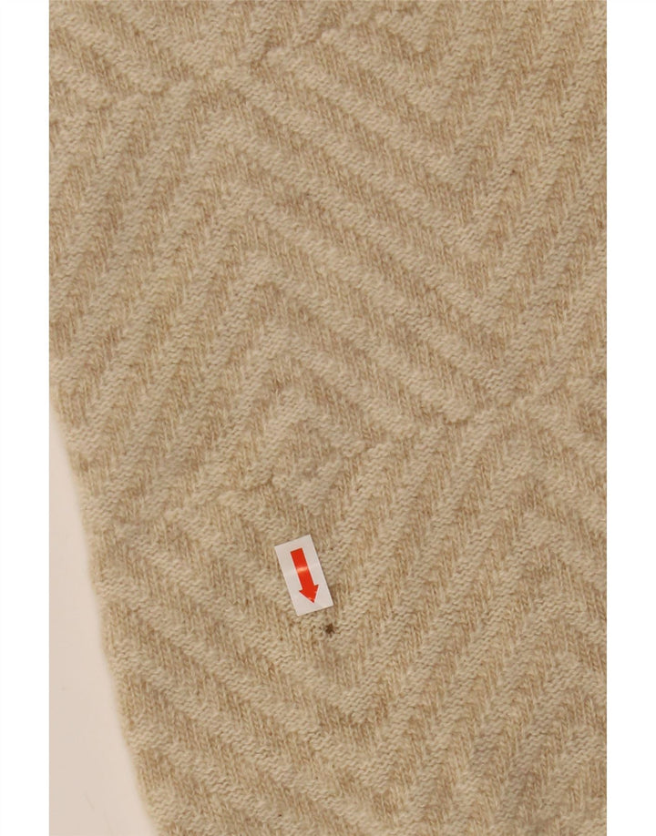 Lyle & Scott Herre V-hals sweater XL Beige Geometrisk Uld