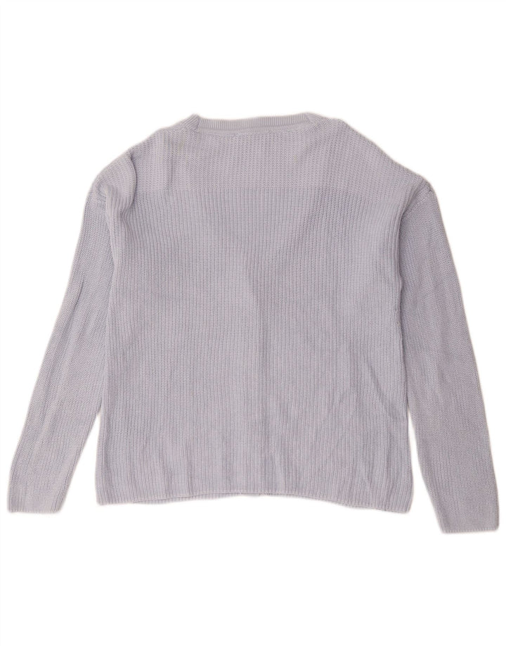 Tommy Hilfiger Dame Oversized Cardigan Sweater UK 10 Small Blue