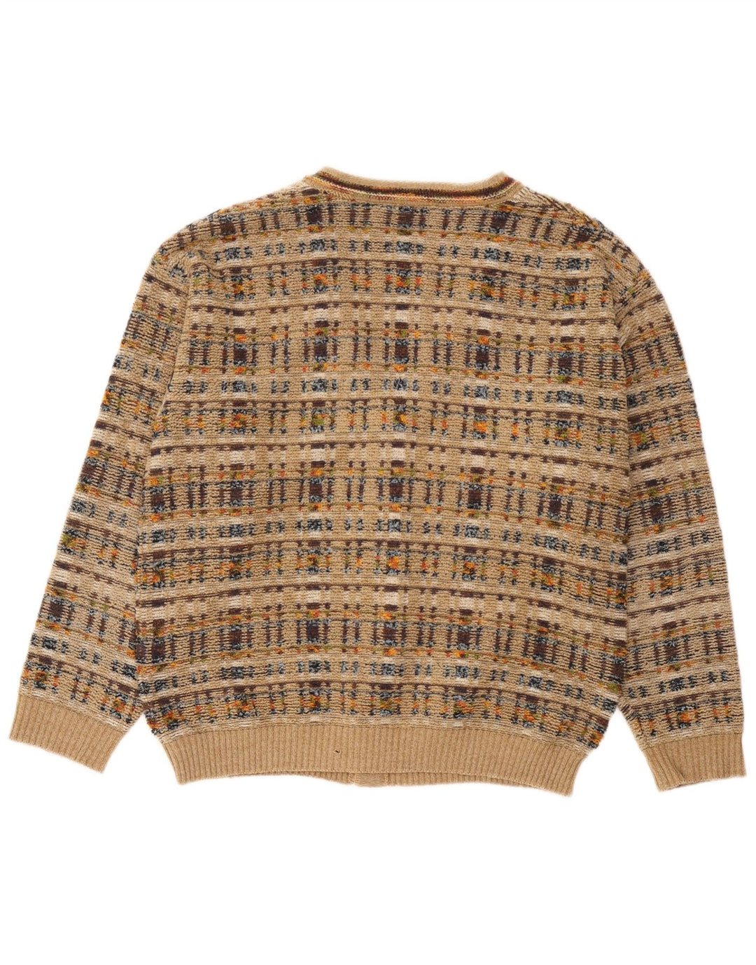 Vintage herre cardigan sweater stor beige ternet