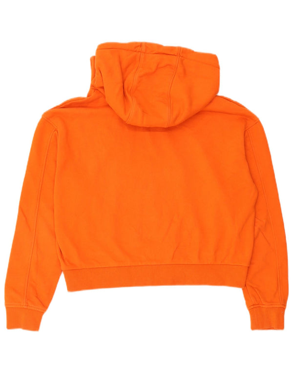 Vans Womens Crop Oversized hættetrøje Jumper UK 10 Small Orange Bomuld
