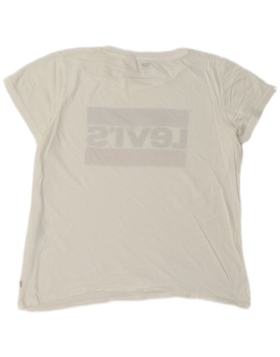 Levi's Grafisk T-shirt top til kvinder UK 14 Medium White