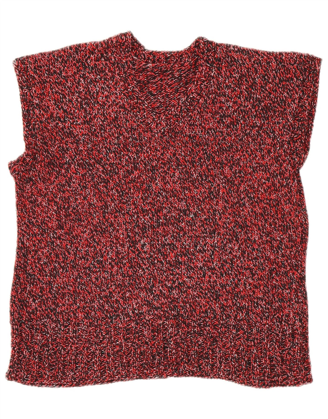 Vintage Dame Vest Tank Top UK 18 XL Rød Flecked