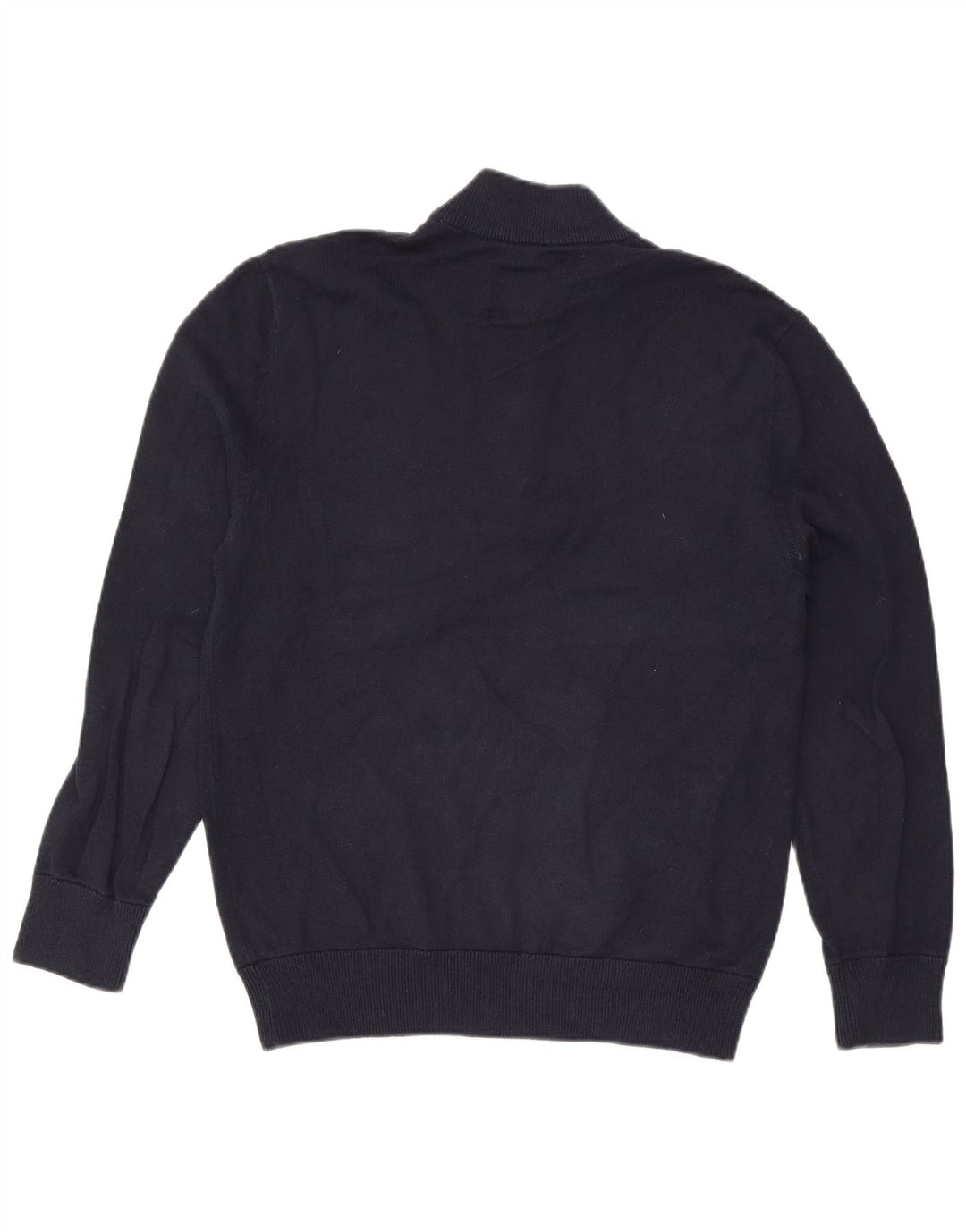 Jack Wills Herre Zip Neck Jumper Sweater Stor Marineblå Bomuld