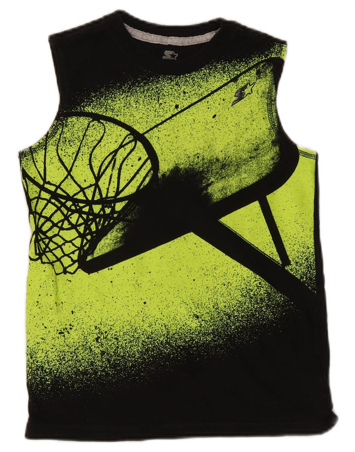 Starter Drenge Grafisk Vest Top 10-11 År Stor Sort Colourblock
