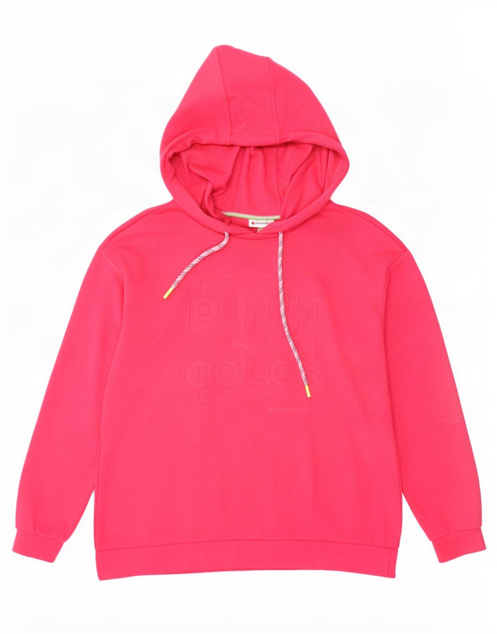 Street One grafisk hættetrøje til kvinder UK 12 Medium Pink Polyester