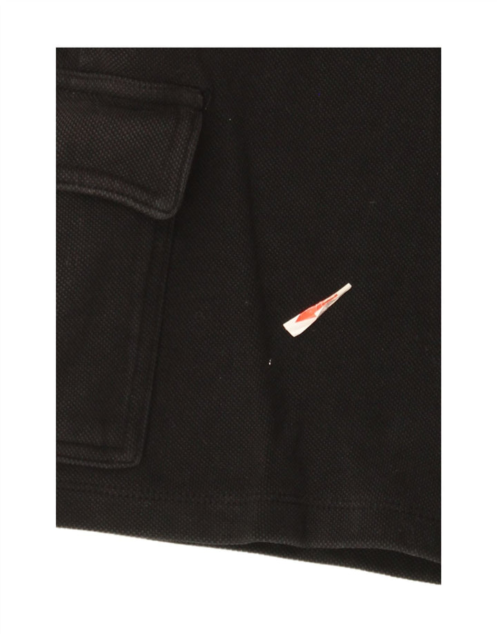Zara Herre Cargo Shorts Små W30 Sort Bomuld