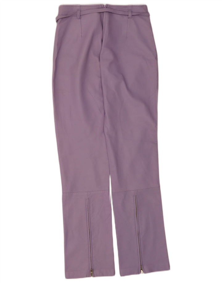 Vintage læderbukser til kvinder IT 44 Medium W28 L32 Lilla læder