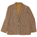 Vintage dame 2-knaps blazerjakke UK 10 Small Beige Flecked