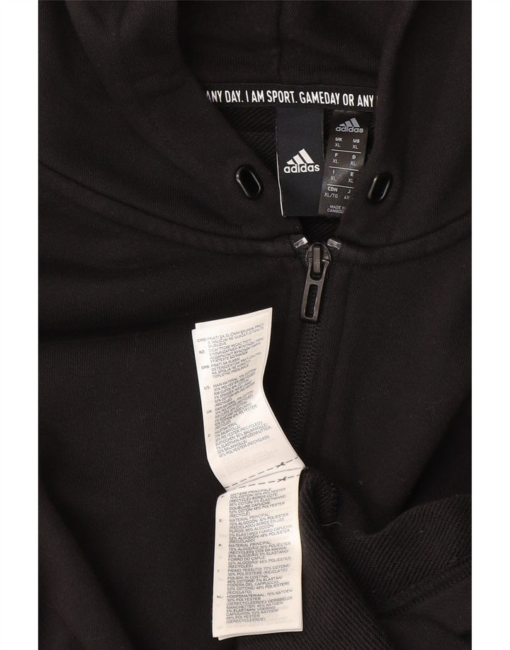 Adidas Hættetrøje med lynlås til mænd XL Sort bomuld