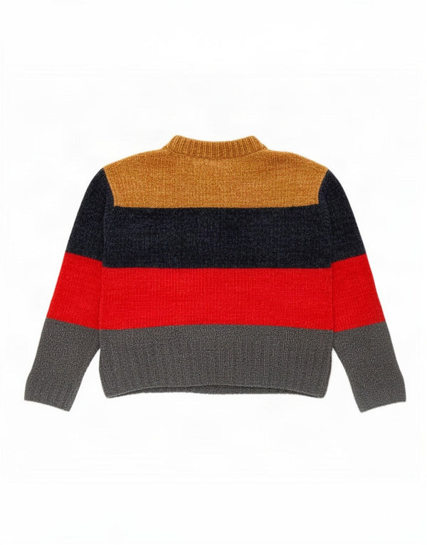 Marks & Spencer Dame Boat Neck Jumper Sweater UK 10 Small Multicolored