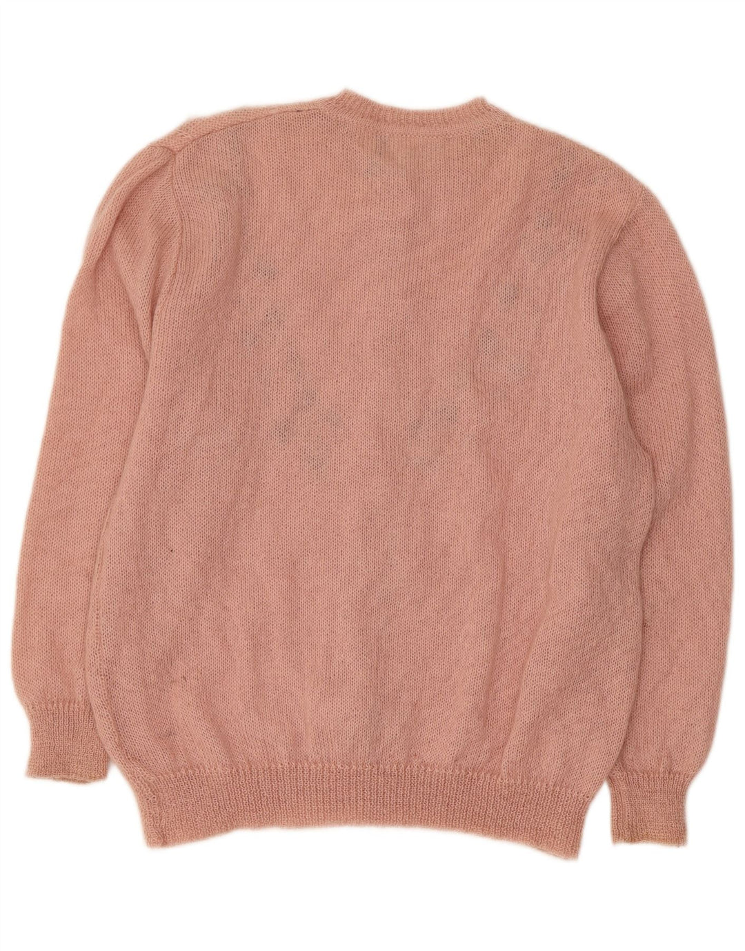 RICAMO A MANO Dame cardigan sweater IT 50 XL Pink Floral Mohair