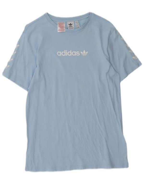 Adidas drenge grafisk t-shirt top 15-16 år blå bomuld