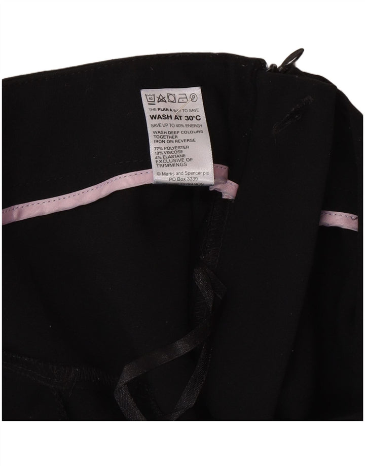 Marks & Spencer A-line nederdel til kvinder UK 14 Large W32 Black Polyester