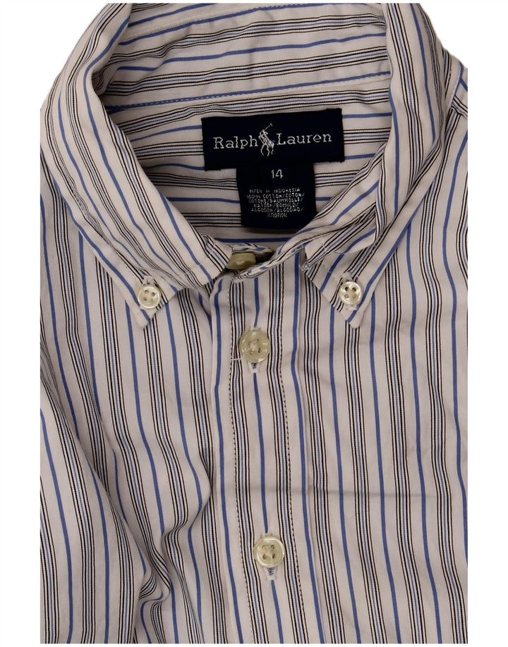 Ralph Lauren Herreskjorte str. 14 Lille hvidstribet bomuld