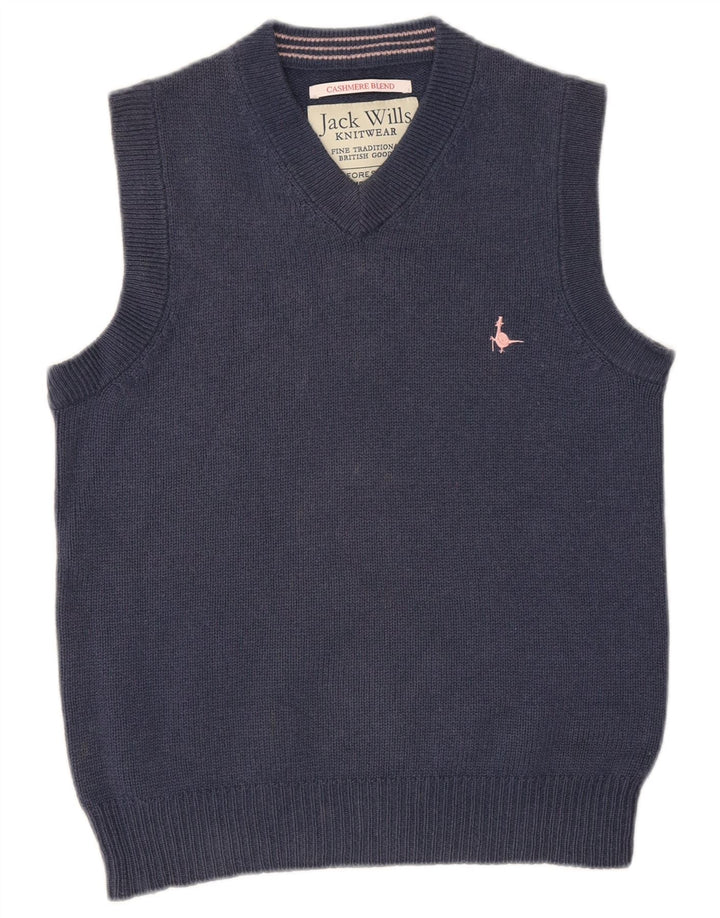 JACK WILLS Herrevest Tank Top Lille Marineblå Uld