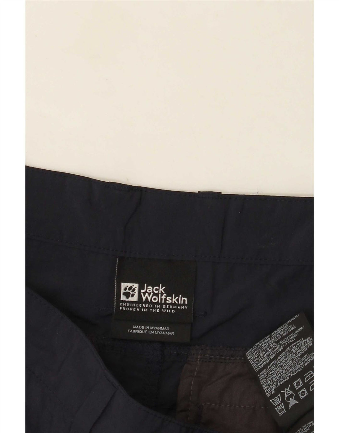 Jack Wolfskin Herre Cargo Shorts W36 Large Navy Blue Polyamid