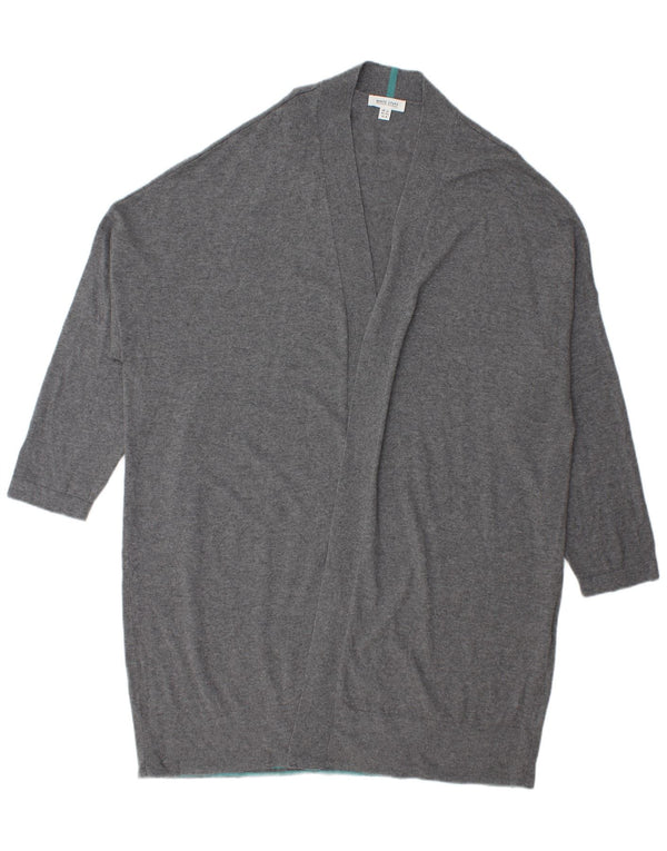 White Stuff Womens Oversized Longline Cardigan Sweater UK 22 2XL Grå Uld