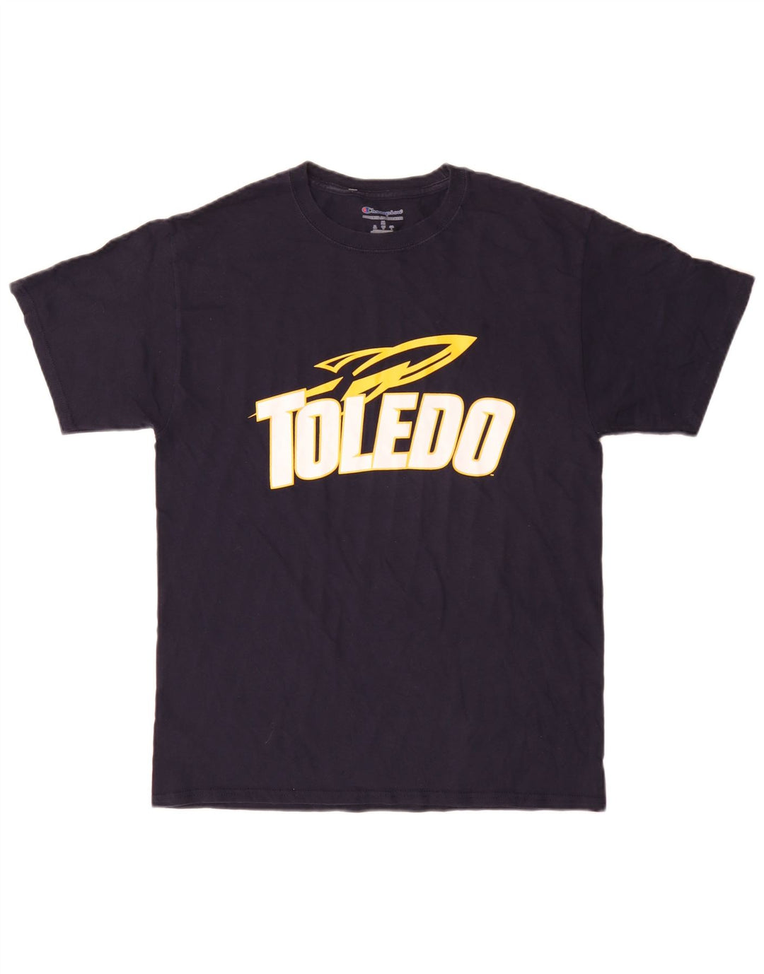 Champion Herre Toledo Rockets Grafisk T-Shirt Top Medium Navy Blue