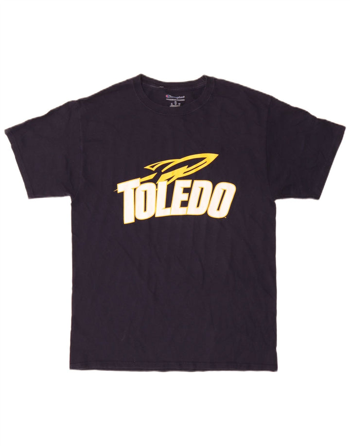 Champion Herre Toledo Rockets Grafisk T-Shirt Top Medium Navy Blue