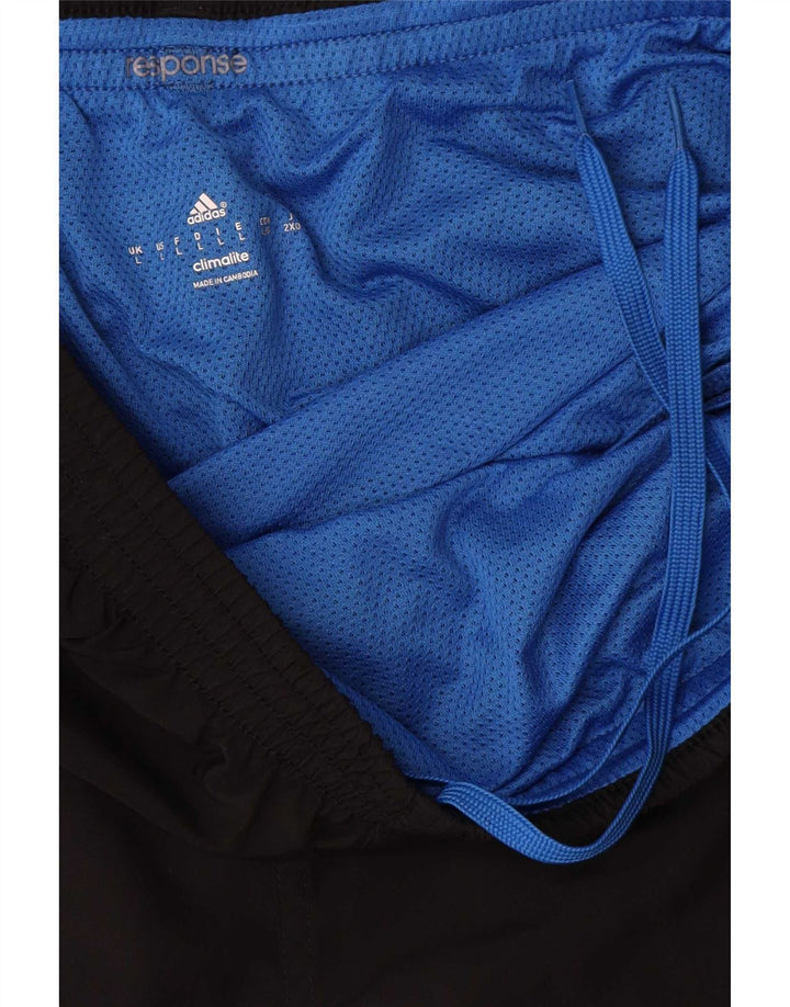 Adidas Herre Climalite Sportshorts Large Black Colourblock Polyester