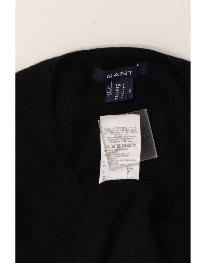 Gant Dame V-hals sweater UK 14 Stor sort uld