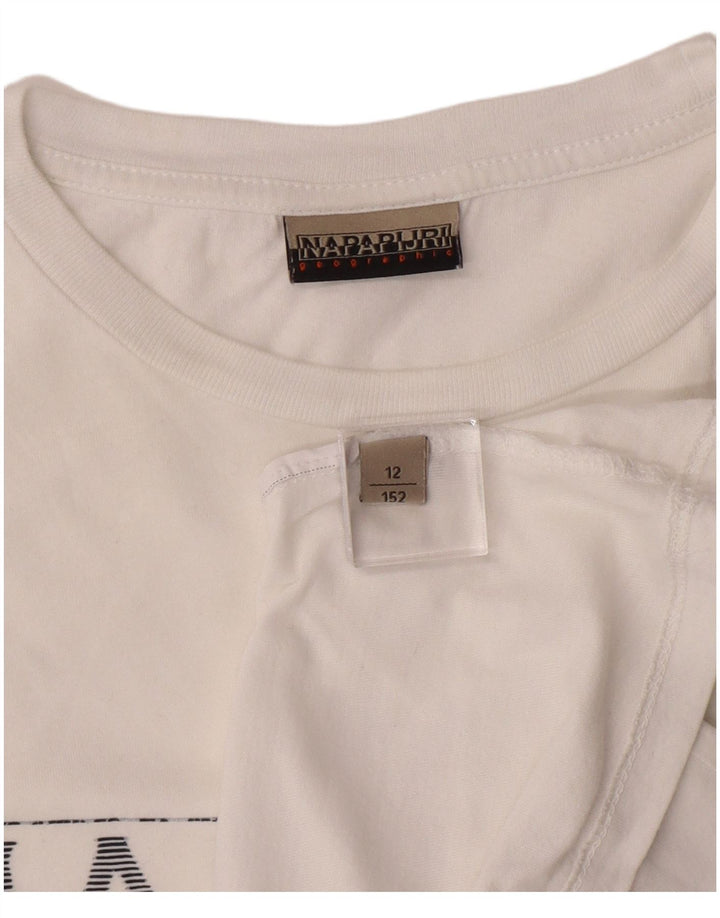 NAPAPIJRI Boys Graphic T-Shirt Top 11-12 Years White