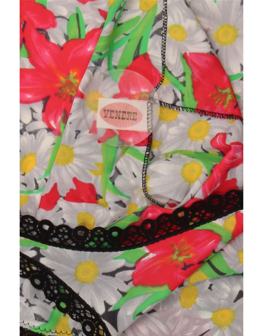 Vintage Dame Slip Dress IT 46 Large Multicolored Floral