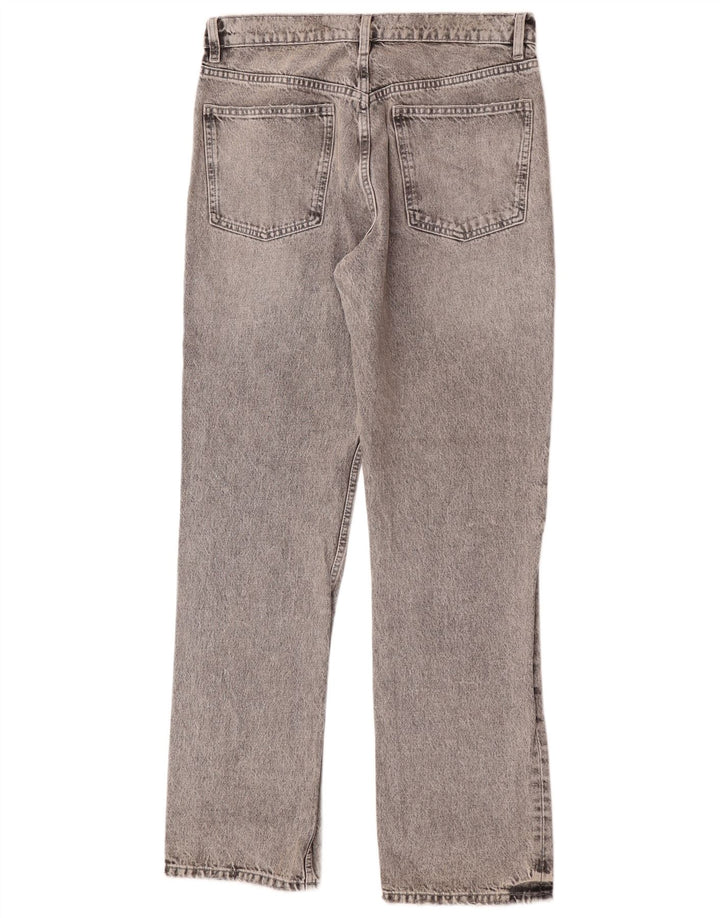 Zara Dame Straight Jeans EU 40 Medium W30 L34 Grå Bomuld