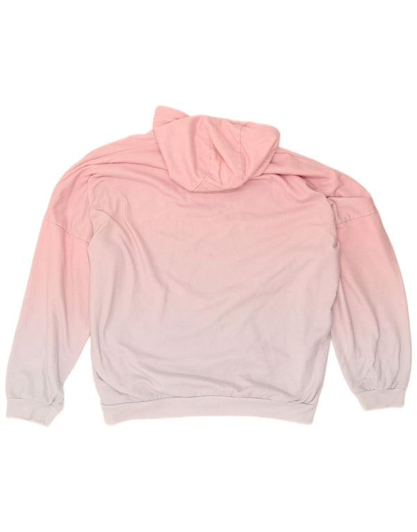 Ellesse Womens Grafisk Oversized Hoodie Jumper UK 16 Large Pink Tie Dye