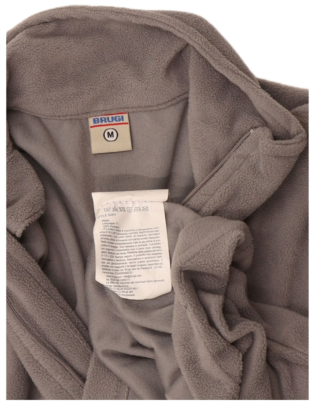 Brugi Dame Fleece Jumper med lynlås DK 14 Medium Grå Polyester