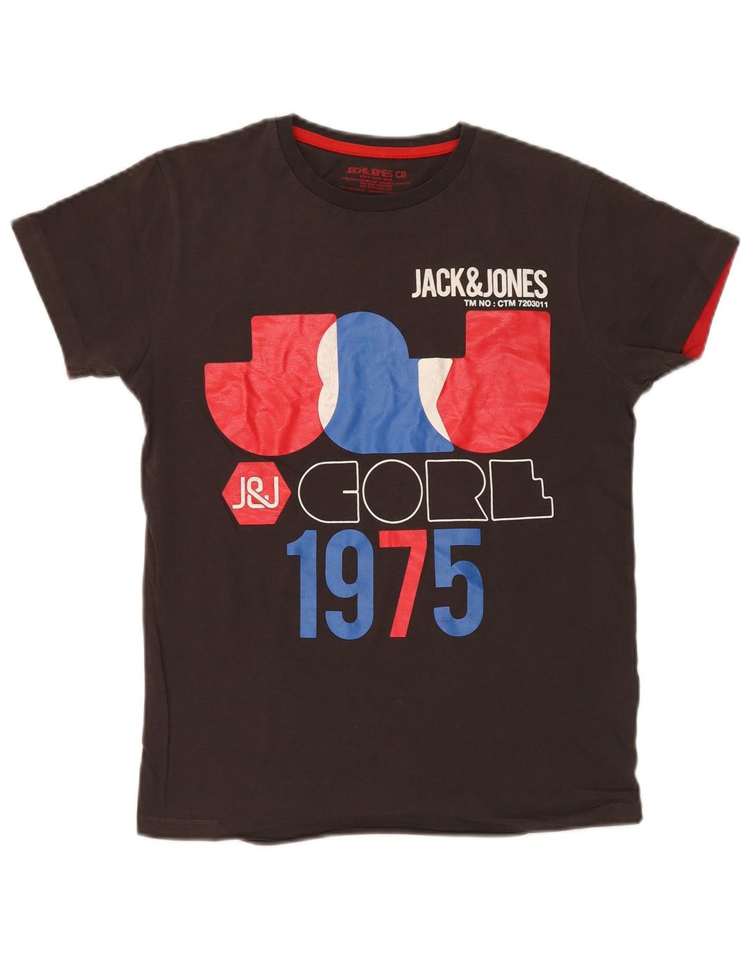Jack & Jones Herre grafisk T-shirt Top Lille brun bomuld