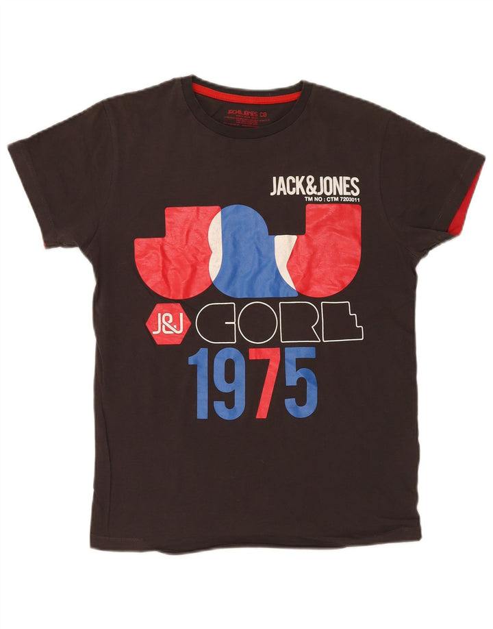 Jack & Jones Herre grafisk T-shirt Top Lille brun bomuld