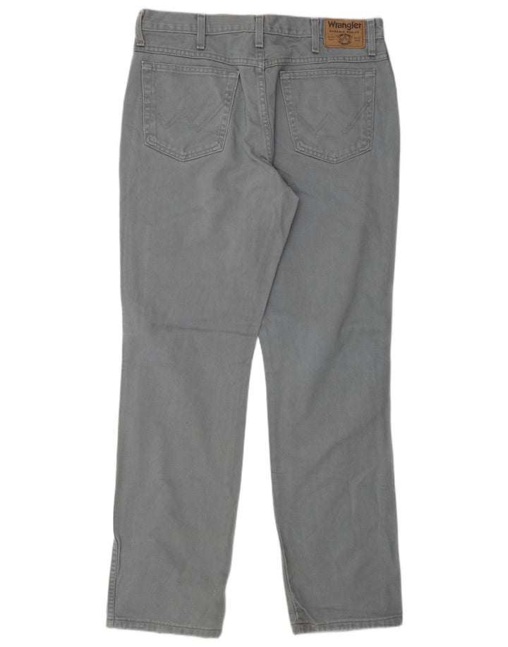 WRANGLER Herre Regular Straight Jeans W34 L33 Grå Bomuld