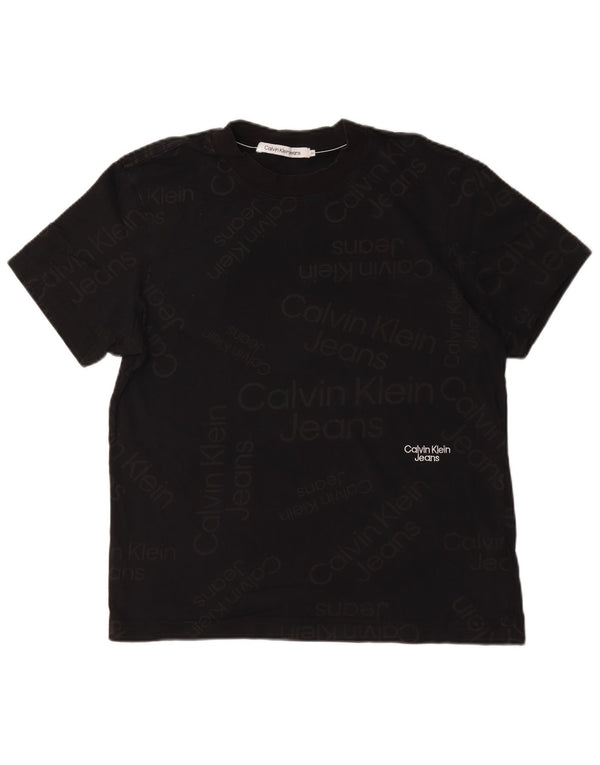 Calvin Klein Jeans Herre grafisk T-shirt Top Medium Sort Bomuld