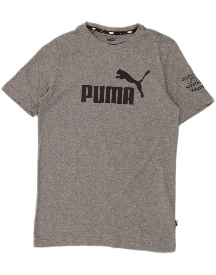 Puma Herre grafisk T-shirt top lille grå bomuld