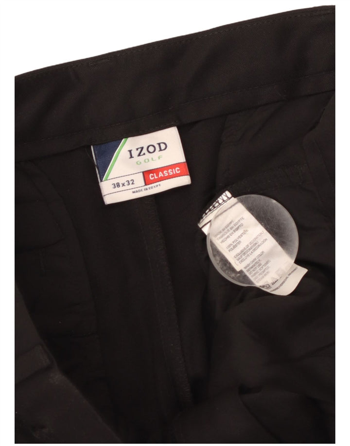 Izod Herre Golf Classic Fit Straight Suit Bukser W38 L32 Sort Polyester