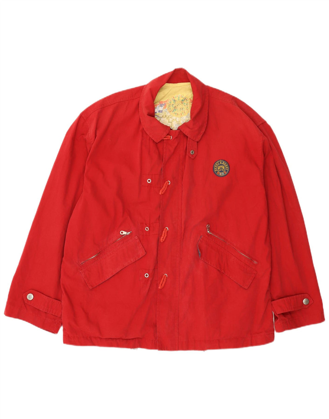 Vintage Herre Utility Jacket UK 40 Large Red Cotton