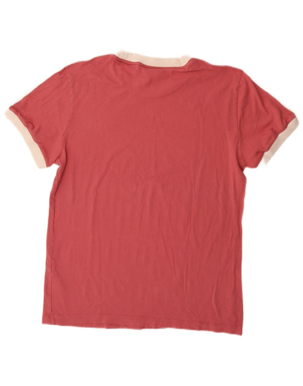 Adidas Oversized T-Shirt Top UK 6 XS Rød Colourblock Bomuld