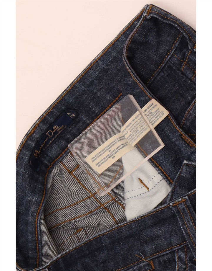 Massimo Dutti Dame Straight Jeans W27 L29 Marineblå Bomuld