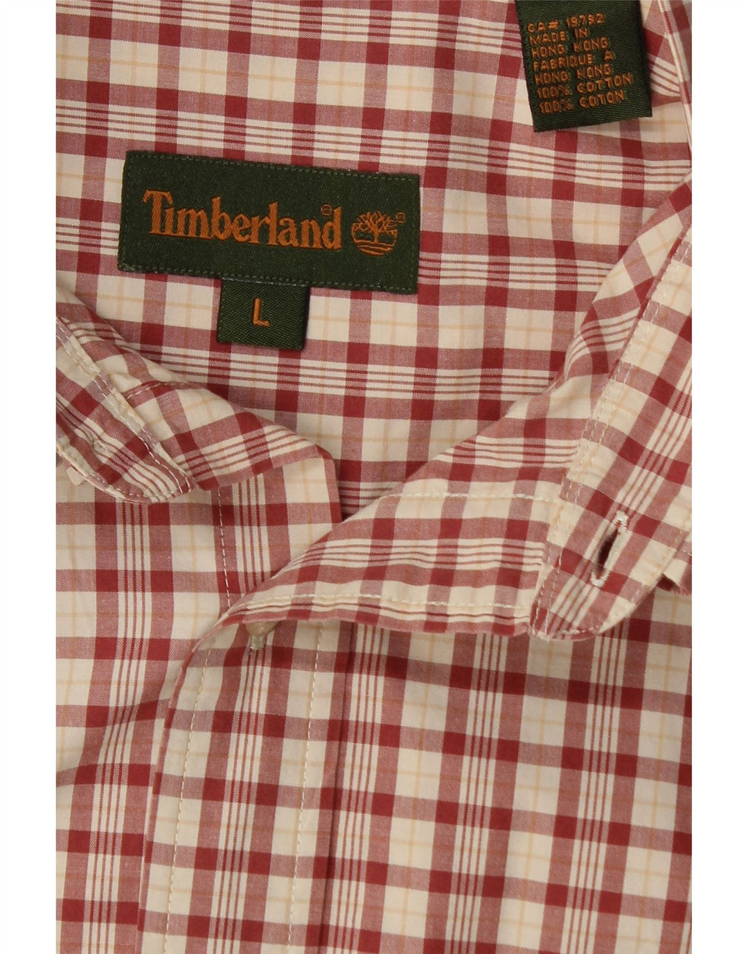 Timberland Herreskjorte Stor rødternet bomuld