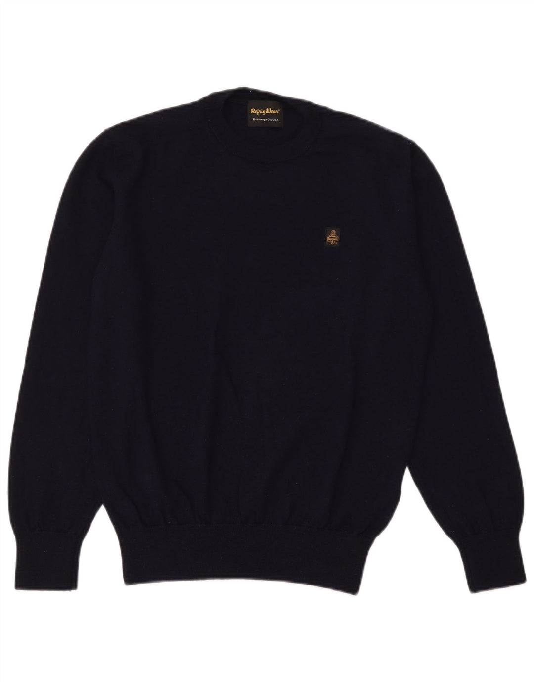 Refrigiwear Herre Crew Neck Jumper Sweater XL Navy Blue Wool