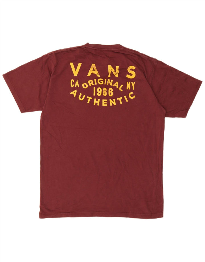 Vans Herre Grafisk T-Shirt Top Medium Maroon