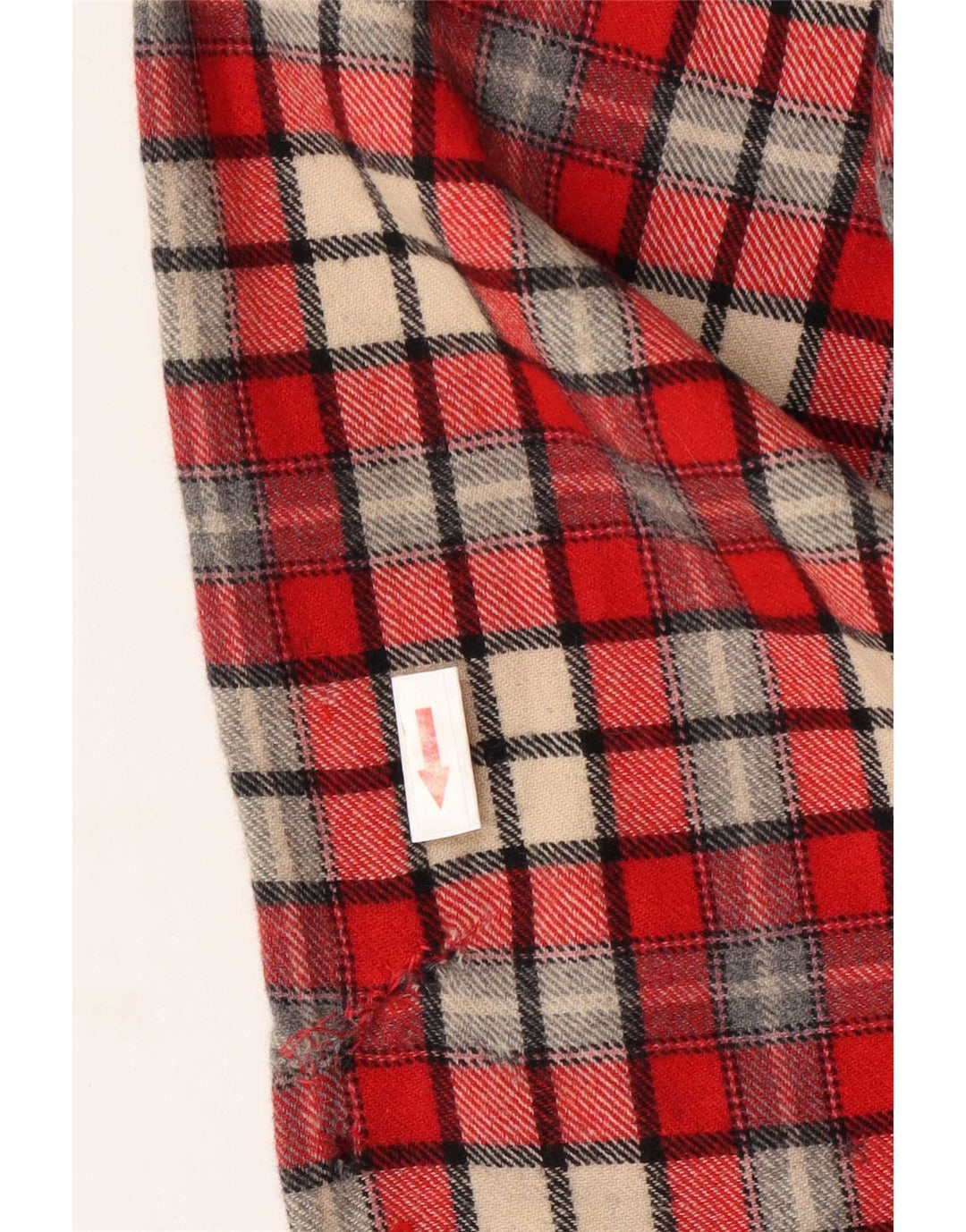 Vintage flannelskjorte til mænd XL rød ternet uld