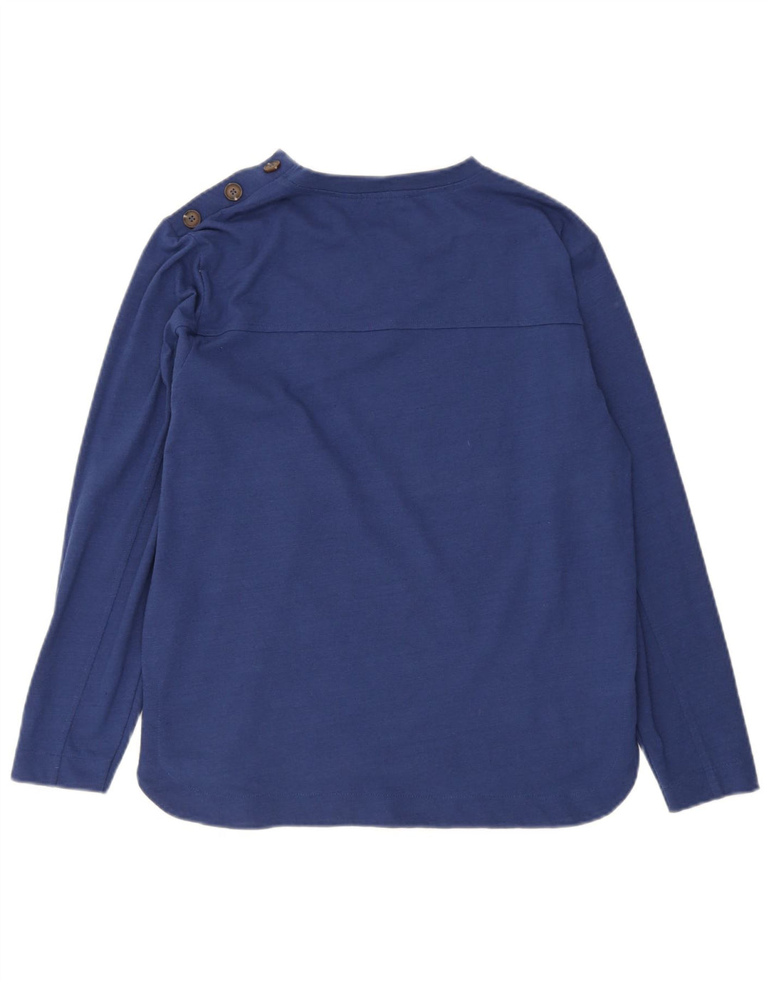 BENETTON Womens Top Long Sleeve UK 18 XL Blue Cotton