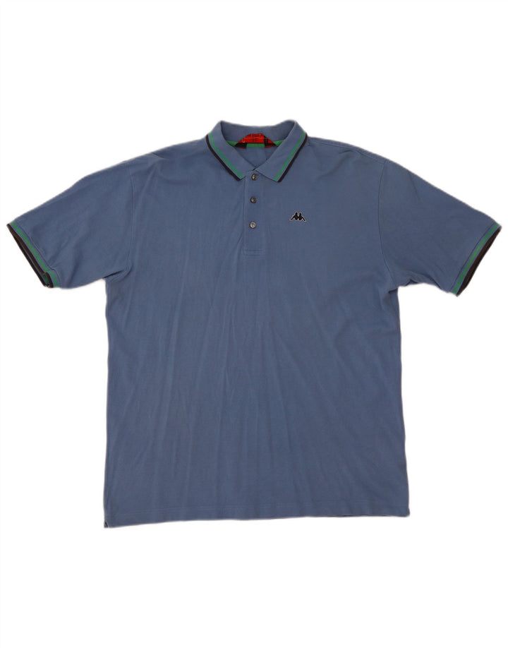 Kappa herre poloshirt XL blå bomuld