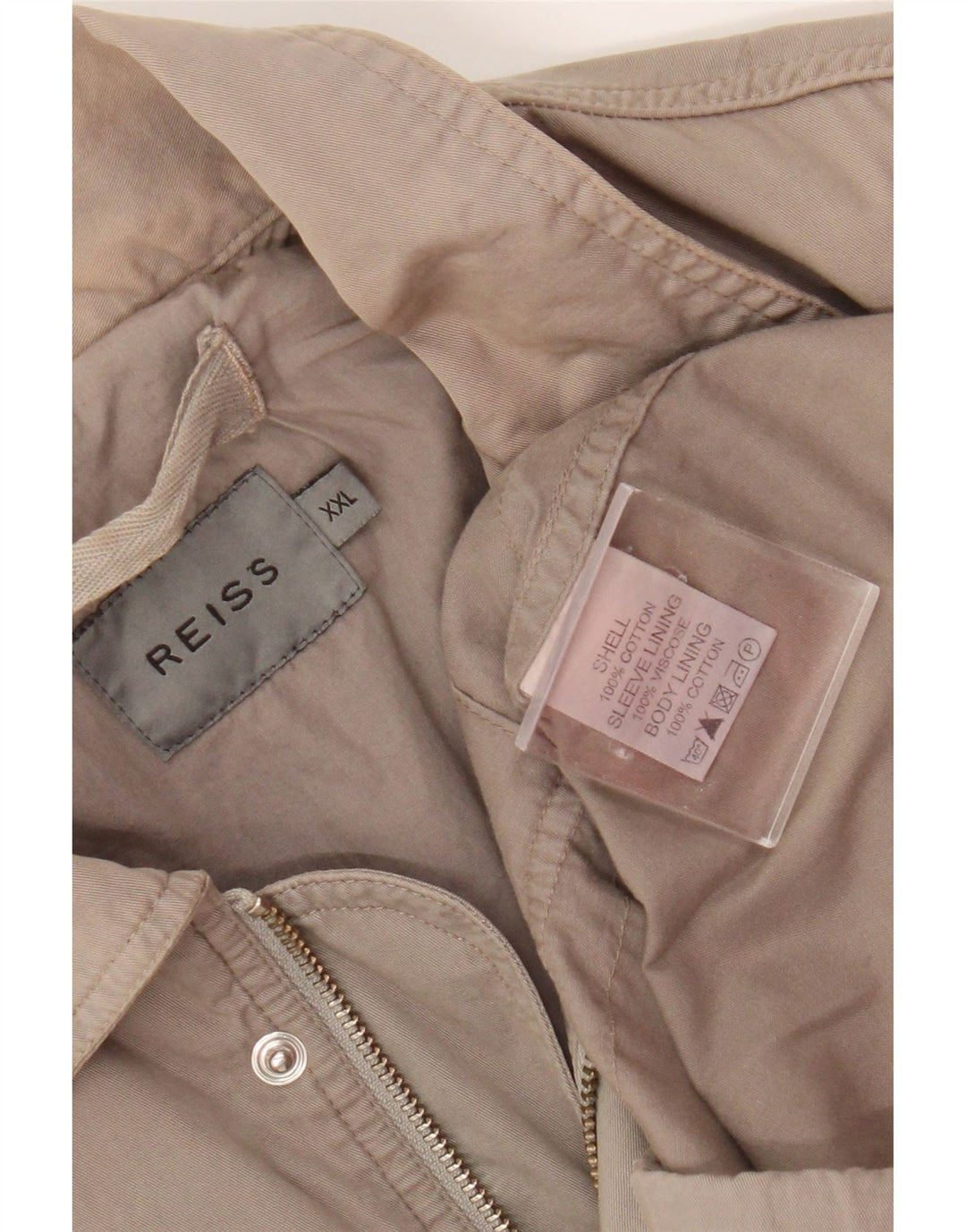 Reiss Herre Utility Jacket UK 44 2XL Beige Bomuld