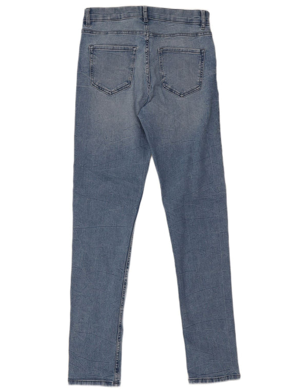 Marks & Spencer Dame The Lily Slim Jeans UK 10 Small W26 L30 Blue Cotton
