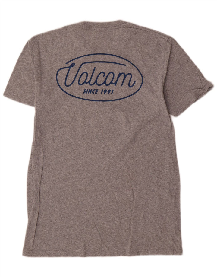 Volcom Herre grafisk T-shirt Top Lille grå Flecked Bomuld